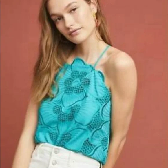 NWT Anthropologie Corey Lynn Calter Giverny Embroidered Blouse Size Medium - Picture 2 of 10